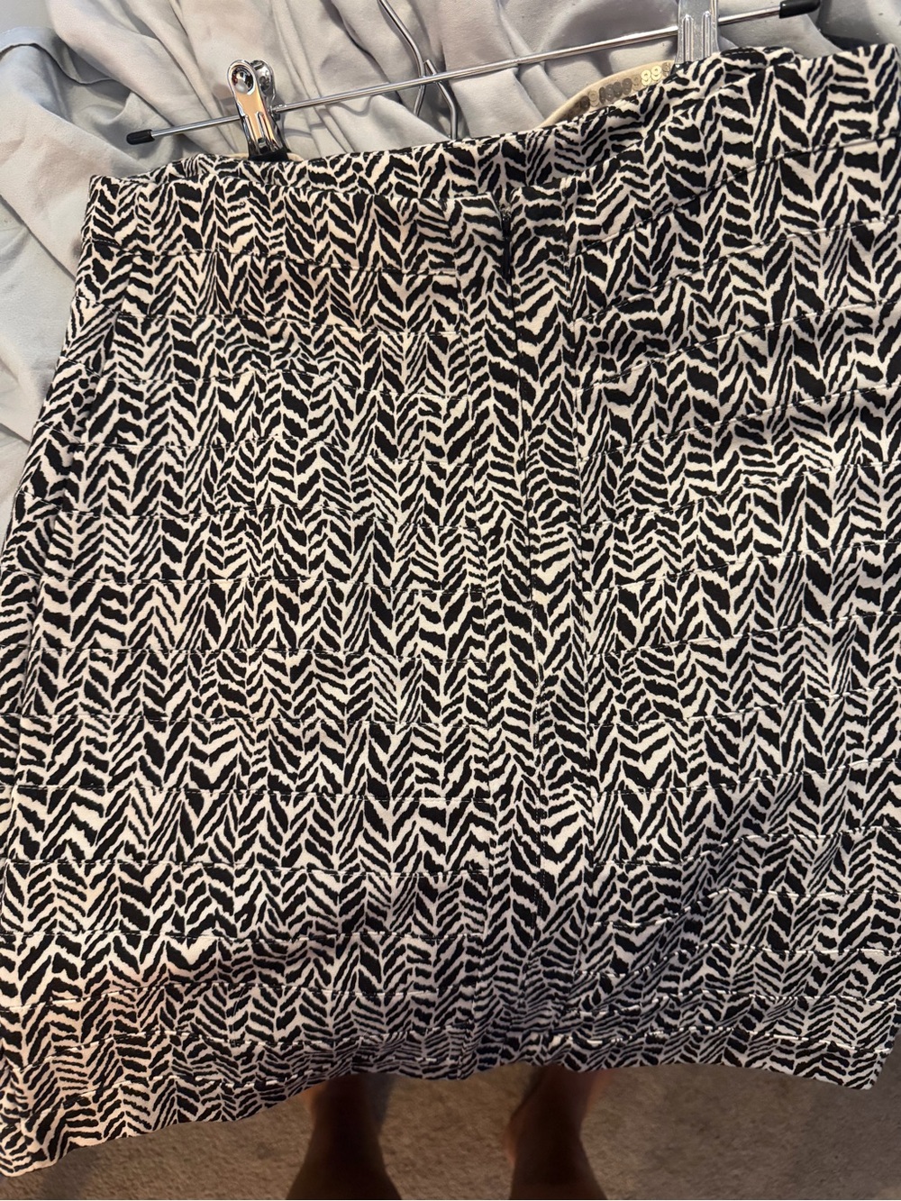 Express Black and White Zebra-Style Print Skirt